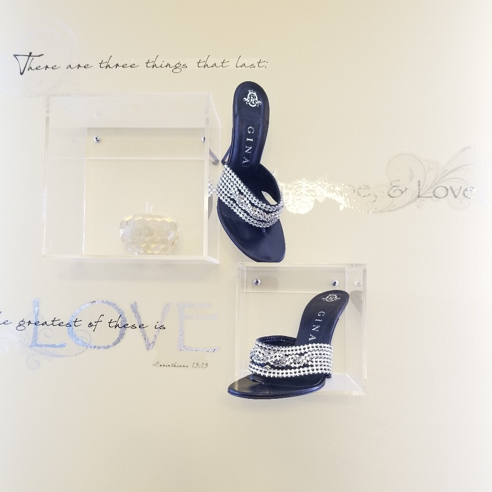 BLACK EVENING DRESS SHOES MINT CONDITION